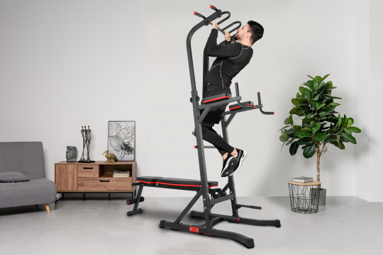 Турник-пресс-брусья со скамьей UNIX Fit POWER TOWER 150P - 8